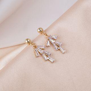 Rhinestone Dangle Earring 1 Pair - E3027 - As Shown In Figure - One Size