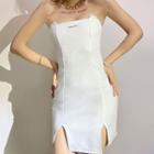 Strapless Lettering A-line Dress