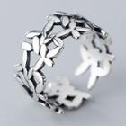 925 Sterling Silver Flower Ring As Shown In Figure - One Size