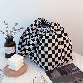 Check Shoulder Bag Black & White - One Size