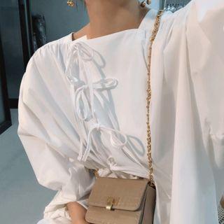 Tie-detail Loose-fit Dress