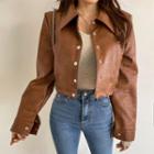 Snakeskin Faux-leather Jacket