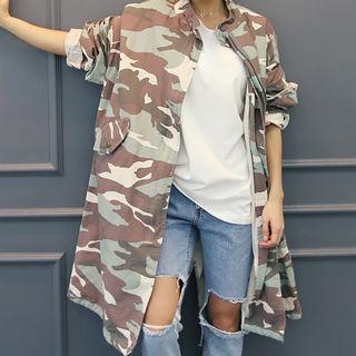 Zip-up Camouflage Parka