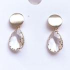 Faux Crystal Drop Earring S925 Sterling Silver - One Size