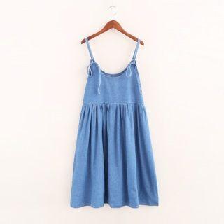 Strapless Denim Dress One Size