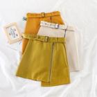 Faux Leather High-waist A-line Skirt