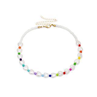Faux Pearl Choker 2487 - Multicolor - One Size