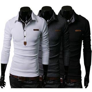 Long-sleeve Zip Polo Shirt