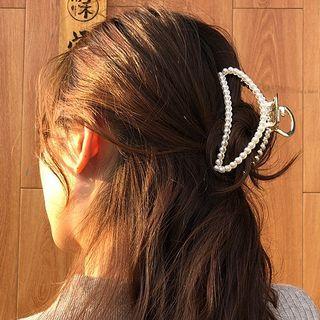 Faux Pearl Hollow Hair Claw