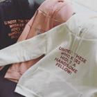 Couple Matching Letter Fleece-lined Hoodie