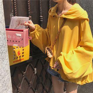 Open Front Hooded Sweatshirt