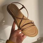 Crossover Strappy Flat Sandals