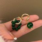 Asymmetrical Drop Earring 1 Pair - Green - One Size