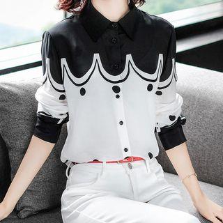 Print Silk Blouse