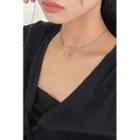 Set Of 2: Chain Layering Necklace Silver - One Size