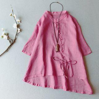 Ribbon Linen Blouse