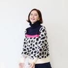 Turtle-neck Piped Leopard Sweater