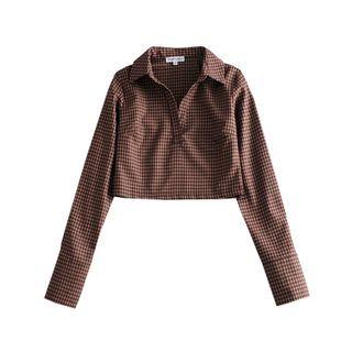 Plaid Cropped Overhead Shirt