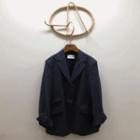 Single-breasted Flap Loose-fit Blazer