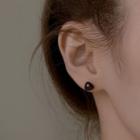 Triangle Stud Earring 1 Pair - Earrings - Black - One Size
