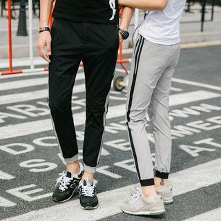 Couple Matching Panel Jogger Pants