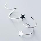 925 Sterling Silver Star Swirl Earring