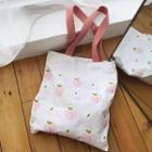 Fruit Print Canvas Tote Bag White - One Size