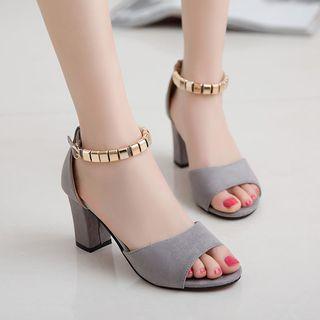 Studded Peep Toe Sandals