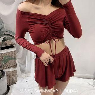 Set: Rash Guard + Bottom + Skirt