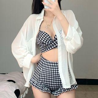 Houndstooth Bikini Top / Bottom / Cover-up / Set