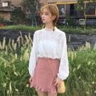 Lace Long-sleeve Top / A-line Skirt