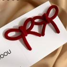 Velvet Bow Stud Earring