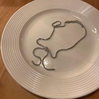 Bow Alloy Necklace Silver - One Size
