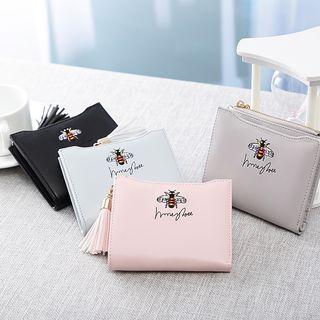 Embroidered Tasseled Wallet