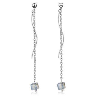 Artificial Crystal Drop Earring As Shown In Figure - One Size