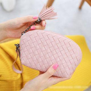 Woven Cosmetic Bag With Tassel