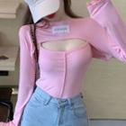 Set: Long-sleeve T-shirt / Spaghetti Strap Top