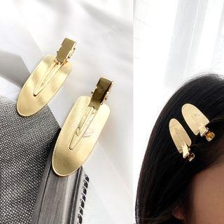 Polished Alloy Hair Clip 1 Pc - Wfj-001 - One Size