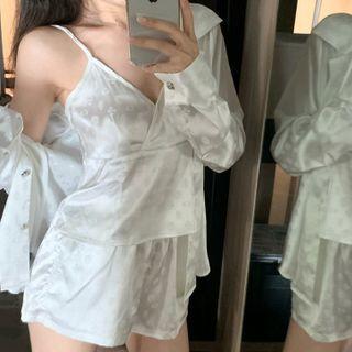 Satin Camisole / Shorts / Shirt Jacket