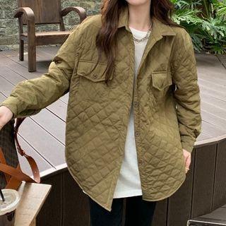 Collared Single-breasted Cargo Jacket