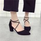 Ankle Strap Pointy-toe Pumps