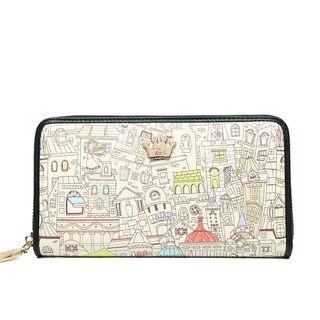 Faux Leather Print Long Wallet