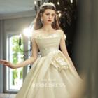 Strapless Faux Pearl Trim Floral Wedding Gown (various Designs)