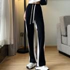 Contrast Striped Sweatpants / Short-sleeve Lettering T-shirt (various Designs)