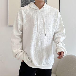 Long-sleeve Embroidered Drawstring Hoodie