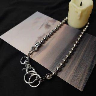 Steel Ball Panel Clavicle Necklace Necklace - One Size