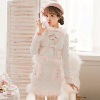 Bow Fleece-lined Fluffy Skirt