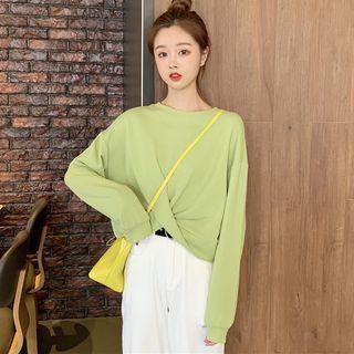 Cropped Twisted Sweatshirt