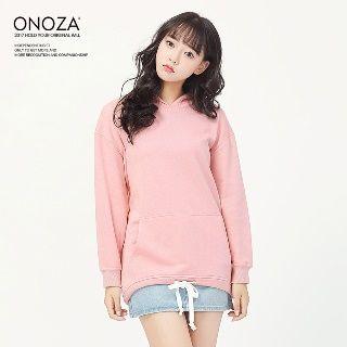 Drawstring Hem Hooded Sweatshirt