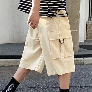 Straight-cut Capri Cargo Pants